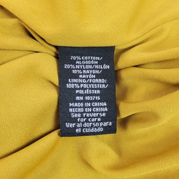 Zac and Rachel deep yellow lined lace top long sleeves flare cuffs boho party L - Picture 4 of 12